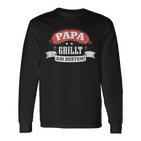 Papa Grillt Am Bestenatertag Langarmshirts