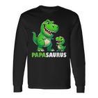 Papa Papasaurusatertagatertagsgeschenk Dino Papa Langarmshirts