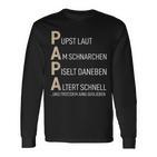 Papa Pupst Laut Am Snarchen Bester Dad Der Welt Langarmshirts