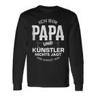 Papa Und Künstler Für Mann Freund Musiker Sänger Langarmshirts