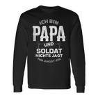 Papa Und Soldat Für Freund Mann Armee Bundeswehr Langarmshirts