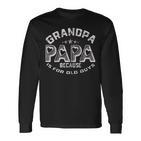 Papa Weil Opa Für Alte Männer Ist Lustigeratertag Für Herren Kapuzenjacke Langarmshirts