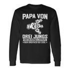 With Papaon Drei Jungs Wie Papa German Langarmshirts