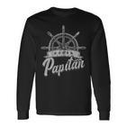 Papitän Papa Seemann Steuerruder Nautisch Kapuzenjacke Langarmshirts