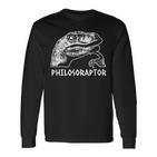 Philosoraptor Meme Philosophy Dinosaur Langarmshirts