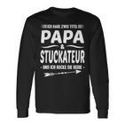 Plaster Two Titel Papa Und Stuckateur Langarmshirts