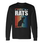 Rats Vintage Stripes Sweet Saying For Rat Holder Langarmshirts