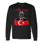 Recep Tayyip Erdogan Türkiye Flag Langarmshirts