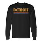 Retro Detroit Michigan Vintage Langarmshirts