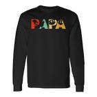 Retro Faultier Papa Lustiger Papa Faultieratertag Kapuzenjacke Langarmshirts