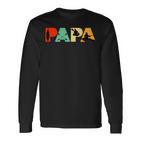 Retro Kajakfahrer Papa Lustigeintage Papa Kajakfahrer Lie Langarmshirts