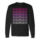 Retro Style Mariah Pink Ombre S Langarmshirts