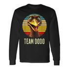 Retro Team Dodo Langarmshirts mit Vintage Sonnenuntergang und Vogel Design