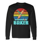 Retrointage Baker Awesome Baker s Geschenk Langarmshirts