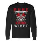 Ruhe Ihr Narren Der König Weift Dart Player Langarmshirts