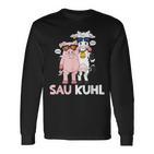 Sau Kuhl Word Game Cows Pig Langarmshirts