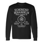 Schonend Behandeln Oldtimer Ist 40 Badge 40Th Birthday S Langarmshirts