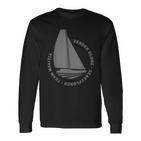Schwarzes Langarmshirts mit Segelboot-Design, Vendee Globe Herausforderung