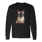 Siamese Cat Langarmshirts