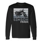 Simson Driver Ddr Moped Two Stroke S51 Vintage Langarmshirts