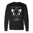 Sleep Ich Schnarche Nicht Ich Purre Katzen Ich Schnarche S Langarmshirts