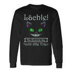 Smile Du Kannst Sie Nicht Alle Töten Cheshire Cat Black Langarmshirts