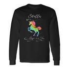 Stella Magic Einhorn Langarmshirts - Mystisches Pferd mit Regenbogenspritzern