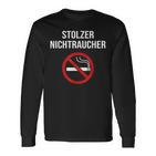 Stolzer Nichtraucher Smoking Aufhörhör Stolzer Langarmshirts