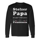 Stolzer Papa Einer Kleine Prinzessin Father's Day Langarmshirts