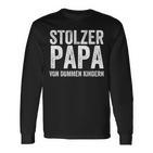 Stolzer Papaon Ein Paar Dummen Kindern Langarmshirts