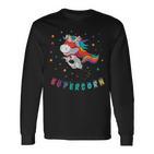 Supercorn Superhero Unicorn Langarmshirts