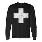 Swiss Vintage Cross Flag Switzerland Langarmshirts