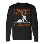 Sympathic And Schlau Strassenbau & Street Keeper Black S Langarmshirts