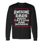 Tattoo Papa Tolleäter Haben Tattoos Und Bärte Zumatertag Langarmshirts