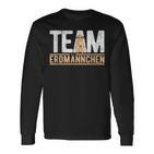 Team Erdmännchen Lustiges Meerkat Fan Langarmshirts Schwarz