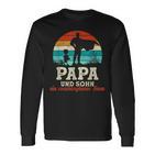 Team Papa Sohn Bester Papa Der Welt Father's Day Super Papa Langarmshirts