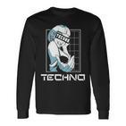 Techno Electronic Music Rave Festival Raver Langarmshirts