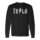 Tesla Nikola Tesla Fan Stem S Langarmshirts