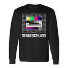 Test Image Sendendeschluss Retro Costume 80S 90S Party Carnival Langarmshirts