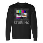 Testbild Störung Vintage Retro Langarmshirts