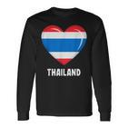 Thailand Flag Thai Langarmshirts