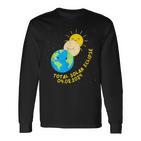 Totale Sonnenfinsternis 2024 Süße Sonnenfinsternis Langarmshirts