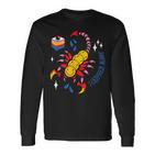 Trippy Centipede Tattoo Langarmshirts