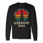 Usedom 2024 Inselreif Leuchtturm Motiv Langarmshirts