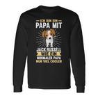 Vater Papaatertag Jack Russell Terrier Papa Langarmshirts