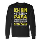 Vatertag Stolzer-Papa -Om Großartigen Sohn Bekommen Langarmshirts