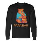 Vatertagater Sohn Tochter Sohn Papa Bär Kapuzenjacke Langarmshirts