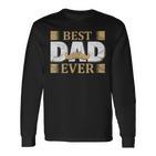 Vatertagaterintage Mustache Best Dad Ever Papa Langarmshirts