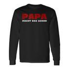 Vatertagatertags Geschenk Papa Opa Lustig Für Herren Langarmshirts