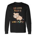 Vegetarianegan Ich Esse Nichts Was Pupstegan Langarmshirts